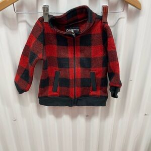 OshKosh B gosh Plaid Fleece Infant Sweater Size 18 Months
